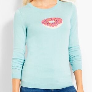 Talbots light blue Donut Sprinkle Sweater Size XS